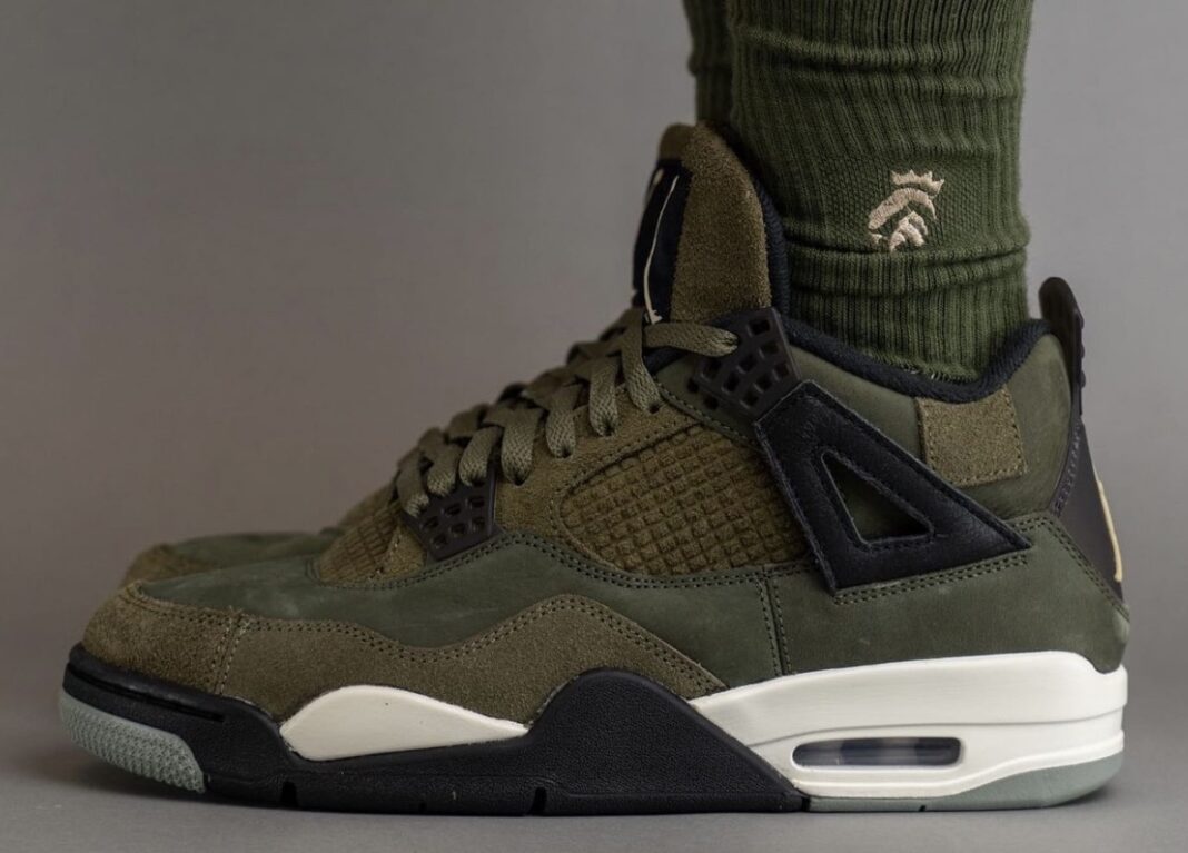 Air Jordan 4 Craft Medium Olive | Hypenewz