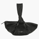 Ambush Twist Top Leather Clutch Black