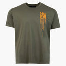 Amiri Spray Paint Drip Ma Logo T-Shirt Olive