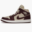 Jordan 1 Mid Se Split Beach Cherrywood Red (women's)