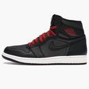 Jordan 1 Retro High Black Satin Gym Red