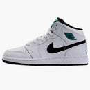 Jordan 1 Retro Mid White Black Hyper Jade (gs)