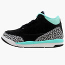 Jordan 3 Retro Black Iron Purple Bleached Turquoise (ps)