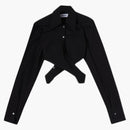 Ambush Wrapped Cropped Shirt Black