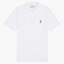 Ami Paris Ami de Coeur Polo Shirt White/Red