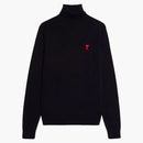 Ami Paris Ami de Coeur Turtleneck Sweater Black/Red