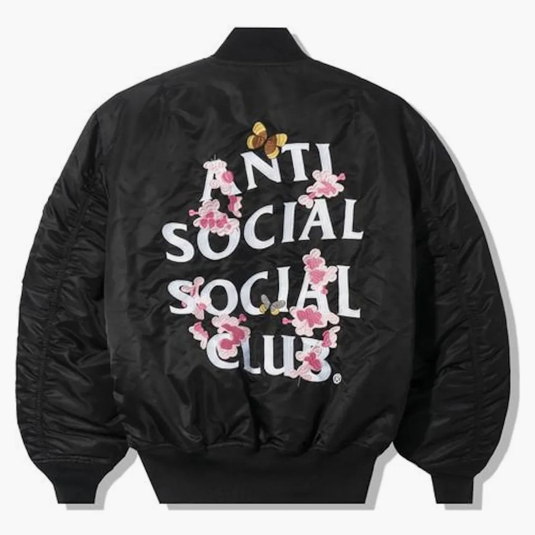 ANTI SOCIAL SOCIAL CLUB MA1ジャケット ブラックXXL ANTI SOCIAL CLUB AntiSocialSocialClub (アンチソーシャル
