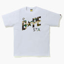BAPE 1er CAMO BAPESTA LOGO TE TE TE TEA BLANCO/AMARIL