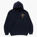 Bape 1st Camo College Logo Relaxed Fit Pullover Hoodie Navy