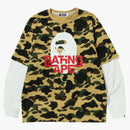 Bape 1st Camo Relaxed Fit Layered L/S Tea Yellow