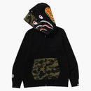 Bape 1st Camo Shark Full Zip Double Hoodie Black
