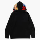 Bape 1st Camo Shark Full Zip Double Hoodie Black