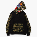Bape 1st Camo Shark Full Zip Hoodie (FW21) Black