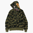 Bape 1st Camo Shark WGM Full Zip Hoodie Green