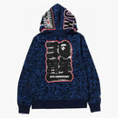 Bape 30th Anniversary Line Camo Shark Full Zip Hoodie Navy