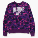 BAPE 4way Relajado Fit Creweck Black Purple