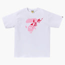Bape Abc Camo Ape Face Sta Tee White/Pink