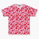 Bape Abc Camo Ape Head One Point Tea Pink