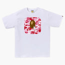 Bape ABC Camo Bape Online ABC TEE White/Pink