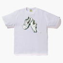 Bape Abc Camo Bapesta Tee White/green