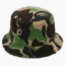 Bape Abc Camo Boa Fleece Bucket has Green