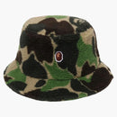 Bape Abc Camo Boa Fleece Bucket has Green