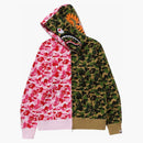 Bape Abc Camo Crazy Shark Full Zip Hoodie Pink/green