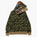 Bape Abc Camo Double Shark Full Zip Hoodie (FW23) Green