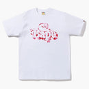 BAPE ABC CAMO MILO PÅ BAPE TEE VIT PINK
