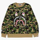 Bape Abc Camo Shark Crewneck Sweatshirt Green
