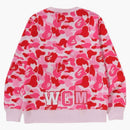 Bape ABC Camo Shark Crewneck bluza różowa