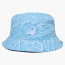Bape ABC Sea Surface Camo Bucket má modrou