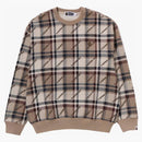 Bape A Bathing Ape Logo Check Pattern Crewneck Beige