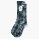 Bape a Bathing Ape Men Ape Head Tie Dye Socks Black