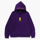 BAPE una sudadera con capucha de botón de bañamiento Purple