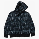 Bape Ape Head Graffiti Shark Full Zip Hoodie Black