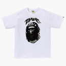 Bape Ape Head Graffiti Tee White