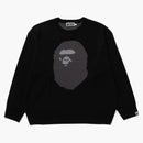 Bape Ape Head Jacquard Knit Sweater Black