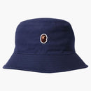 Bape Ape Head One Point Bucket has Navy