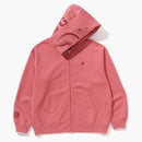 Bape Ape Head One Point Shark Zip Hoodie Pink