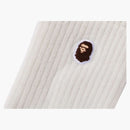 Bape Ape Head One Point Socks (3 Pack) White