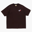 BAPE Bathing Ape Logotipo de ajuste relajado Tee Brown