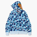 Bape Big Abc Camo Shark Full Zip Hoodie Blue