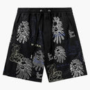 Bape Black Graphic Stitch Shorts Black