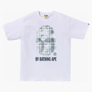 BAPE Bleach Check APE Head Tee White