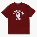 Bape College Heavy Weight Tea Red