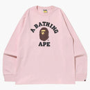 Bape College L/S Tea (SS22) Pink