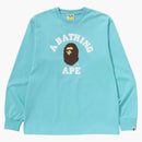 Bape College L/S Tea (SS25) Blue