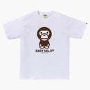 Bape College Monogram Baby Milo Tee White/brown