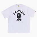 Bape College Monogram College Relaxed Fit Tee White